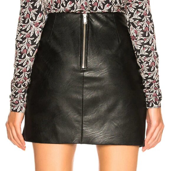 Isabel Marant Etoile Zeist Faux Leather Mini Skirt ASO Isabelle Lightwood - Picture 6 of 14